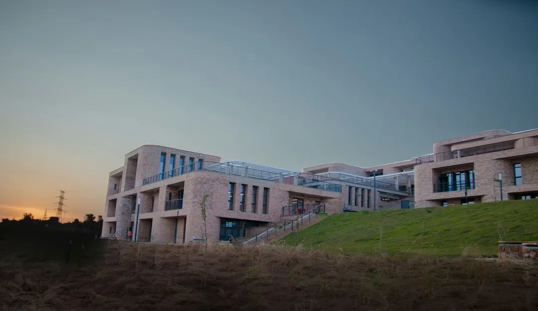 A university campus building and grounds